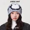 Gorro de Tricô Estilo Fair Isle Coreano Chique Desenho de Pinguim para Meninas Nicho High-End Chapéu Pulôver Afina o Rosto