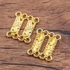 1 3 cores 25 * 30mm Joias de liga DIY estilo família acessórios para presilha de cabelo conector retangular oco poroso