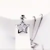Collar con colgante de estrella de cinco puntas Yihua Cadena corta coreana para clavícula Colgante de ráfaga de estrella Regalo Colgante de piedra del amor