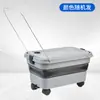 Cubo de Agua Móvil Multifuncional Personalizado, Caja de Almacenamiento de Plástico de Gran Capacidad para Lavado de Autos, Herramienta de Pesca Portátil con Ruedas Universales, Tamaño Grande