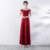 Regreso de la Novia Compromiso Boda Brindis Vestido Cintura Alta Delgado Reunión Anual Banquete Vestido de Noche Blanco Ceremonia Adulto