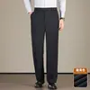 Pantalones de Traje Formal de Negocios Rectos Sueltos con Caída Anti-Pilling Sin Planchar para Hombre de Otoño e Invierno
