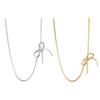 Amazon Wish - Cadena de clavícula con lazo simple y creativo, con personalidad atractiva, para mujer, estilo europeo y americano, collar de acero de titanio al por mayor