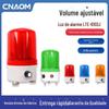 LTE-6102J luz de advertência do flash rotativo luz intermitente led alarme sonoro e luminoso 220V24V12V volume ajustável