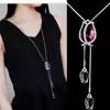 Cadena Larga para Suéter, Collar de Lujo Ligero y de Alta Gama para Mujer, Accesorio de Borla Moderno y Versátil, Colgante Simple de Perla que No se Desvanece