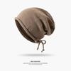 Gorro Retro Pile de Confinamiento para Mujer que Muestra el Rostro, Pequeño, Rizado, a Prueba de Viento, Versátil, para Circunferencia de Cabeza Grande, Tejido, para el Frío, Sombrero de Estilo Japonés para Hombre