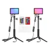 Luz de Relleno RGBW de 6 Pulgadas Cuadrada Iluminación para Transmisión en Vivo Fotografía Luz de Relleno Retrato Comida Luz Suave Atmósfera Fotográfica