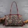 Producto Nuevo de Comercio Exterior 2026: Bolsa Boston Grande de Gran Capacidad para Madres de Mediana Edad, Bolso de Hombro/Axila Bordado a Mano para Mujer