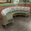 Restaurante de Té Mesas y Sillas Tejidas con Cuerda Hechas a Medida, Estilo Diseñador, Lujo Ligero, Bar Musical para Comer en Hotel de Alta Gama, Sofás de Cabina de Madera Maciza