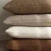 Funda de Almohada de Alta Gama Francesa Algodón y Lino Sofá Sala de Estar Lujo Accesible Escandinavo Cojín Crema Dormitorio Mesita de Noche Cojín de Respaldo