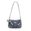 Bolso de Axila de Color Contrastante de Gama Alta para Mujer Verano 2025 Nuevo Estilo Coreano Casual Versátil Bolso Cruzado de Hombro de Mezclilla