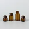 Suministro de fábrica botella de perfume marrón de 2-30 ml botella de aceite esencial tapa oscura de cabeza grande botella sellada venta al por mayor