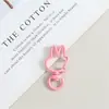 Llavero de cabeza de conejo pintada de colores, accesorio de aleación, nuevo colgante de hebilla de resorte de color caramelo para DIY, hebilla de puerta