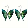 Pendientes acrílicos de Amazon transfronterizos pendientes de mariposa de dibujos animados pendientes con colgante de espacio diseño personalizado pendientes de tachuela de mariposa
