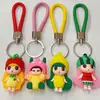Llavero tejido a mano creativo con forma de mini bollo, colgante de juguete de moda, regalo promocional, accesorio pequeño