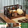 Escritorio Pequeño Nuevo Juego de Té Estilo Chino Olla de Arcilla Púrpura Estante de Almacenamiento Adorno Estante para Colocar Té Gabinete de Almacenamiento