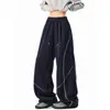 Calça de Moletom Estilosa Novo Estilo Harajuku Simples Moda Costura Ins Japonesa Artística Preguiçosa Versátil Casual para Homens