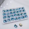 Pedras de Strass Irregulares Pontiagudas na Base Retangulares Octogonais da Moda para Nail Art, Acessórios de Unha Transparentes Iridescentes de Vidro de Cristal