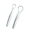 Raspador de lengua de acero inoxidable, una herramienta para eliminar la capa lingual y eliminar el mal aliento, dispositivo de limpieza de lengua para adultos, herramienta de higiene bucal, raspador de lengua