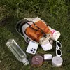 Bolso cruzado de color bloqueado para exteriores, Mochila pequeña multifuncional, Bolso para botella de agua de doble uso de alta apariencia, Bolso de hombro para senderismo y montañismo