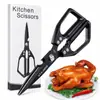 Nuevas y populares tijeras de cocina SK5 para uso doméstico, hechas de acero inoxidable de titanio negro, engrosadas, multifuncionales, especializadas para cortar huesos de pollo y pescado