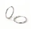Pendientes de Aro Redondos Ins, Aros Lisos Pulidos Simples, Pendientes de Clip Modernos, Sensación de Lujo Ligero de Alta Gama, Exclusivamente para Ventas Transfronterizas