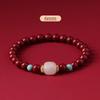Pulseira de Cinnabar Roxo Dourado de Minério Natural de Alto Teor, Raiz de Bodhi de Jade Hetian, Pulseira Wenwan, presente para homens e mulheres no ano de nascimento
