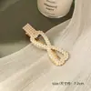 Pasador de perlas artificiales flequillo pelo suelto pinza bb pinza de una palabra viral 2025 nuevo clip tocado