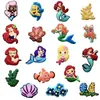 Pingentes de Sapato com Tema de Sereia, Decorações Divertidas de Sapato em Desenho Animado, Presilhas Decorativas de Plástico PVC, Acessórios Destacáveis para Vendas Transfronteiriças