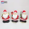 Suministro de fábrica Vela de Papá Noel para habitación Pantalla de lámpara de cerámica Regalo de Navidad Candelabro Artesanía de Cerámica de Exportación