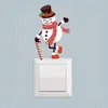 Adesivos de Parede de Natal Autoadesivos Papai Noel Rena Decoração de Interruptor Fabricante Atacado Adesivos de Interruptor