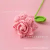 Rosas de Tricô Transfronteiriças para o Dia dos Namorados e Dia das Mães, Flores Artificiais Decorativas de Alta Qualidade, Rosas Pontudas Feitas à Mão em Crochê