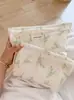 Estilo Ins Estilo Coreano Estilo Fresco Floral Grande Capacidade Bolsa de Maquiagem Bolsa de Maquiagem Bolsa de Armazenamento Portátil Bolsa de Lavar Bolsa Clutch