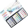 Tinta Guache Hongxi 12 Cores 24 Cores 36 Cores 6ml/12ml Material de Arte para Alunos do Jardim de Infância Conjunto de Pintura Guache