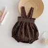 Conjunto de Dos Piezas de Otoño para Bebé Top Elegante con Cuello de Encaje Pantalones tipo Bloomers con Estampado Floral Retro para Niña Conjunto de Bebé Moderno