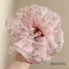 Goma para el pelo extragrande de estilo coreano de alta gama con lazo, goma para coleta, cuerda para el pelo de encaje a cuadros, accesorio para el pelo