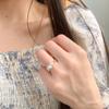 Anillo Único de Piedra Ojo de Tigre con Cuentas para Mujer, Anillo Metálico de Gatito para el Dedo Índice con Atmósfera de Otoño/Invierno, Anillo de Moda de Lujo Ligero de Alta Gama