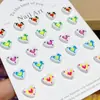 Joyería para Uñas de Resina Colorida Corazón Estéreo Joyería para Uñas DIY Pendientes Funda de Teléfono Móvil Accesorios de Uñas Portátiles