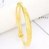 Venta Directa de Fábrica pulsera plana redonda multiple chapada en oro push-pull boda Vietnam arena dorada estilo étnico pulsera de la suerte