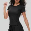 Juyi Tang Verão Lado em Malha Manga Curta Esportivo Corrida Fitness Leve Respirável Secagem Rápida Manga Curta Top Camiseta Feminino