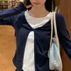 Camiseta de manga larga para mujer, estampado floral de algodón 210g 40 hilos, otoño/invierno 21, corte ajustado, favorecedora y adecuada como capa interior, venta al por mayor transfronteriza