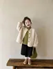 Conjunto de Niña 26 Invierno Nuevo Estilo Coreano Versátil Casual Chaqueta Peluda Color Sólido Cuello Alto Prenda Base Pantalones Falsos de Dos Piezas
