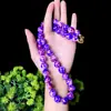Pulseira Colar de Ágata Roxa Natural com Brilho Qianjing Wanma Joias Artesanais com Contas Item Quente de Live Streaming Atacado