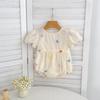 Vestido de Verano para Bebé Niña con Lazo, Manga Abullonada, Ropa Envolvente para Pedos, Vestido para Gatear, Falda de Tul de Princesa, Falda para Niña, Traje de Hermanas