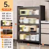Rack de armazenamento de cozinha Andar de pé multi-camada à prova de poeira armário armário multifuncional armário de armazenamento armário aparador armário de armazenamento
