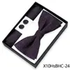 Conjunto de 3 Peças Gravata Borboleta Lenço de Bolso Masculino Caixa de Presente Decoração de Camisa para Casamento Banquete Gravata Borboleta Flor de Gravata Fabricante