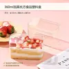 Caja de Empaque para Tiramisú 100 Juegos de Plástico Transparente Salvado de Soya Madera Fruta Mil Hojas Mousse Pasteles Cajas