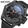 Reloj Megir para Hombre Multifuncional Cronógrafo Calendario Deportivo Reloj de Cuarzo Resistente al Agua Reloj para Hombre 2052