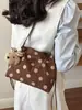 Nova bolsa de mão, bolsa de ombro, bolsa transversal estilo casual de nicho para férias, série fofa de bolinhas, bolsa de grande capacidade para o dia a dia