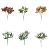 Ramo de Simulación Eucalipto Rosa Pequeña Bodas Nórdicas Ceremonias Auditorio Ramo de Mano Flores Artificiales Pequeños Paquetes Decorativos de Flores